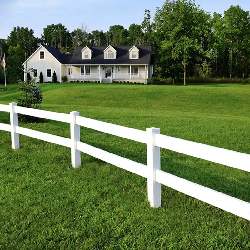 2 rail vinyl horse fence