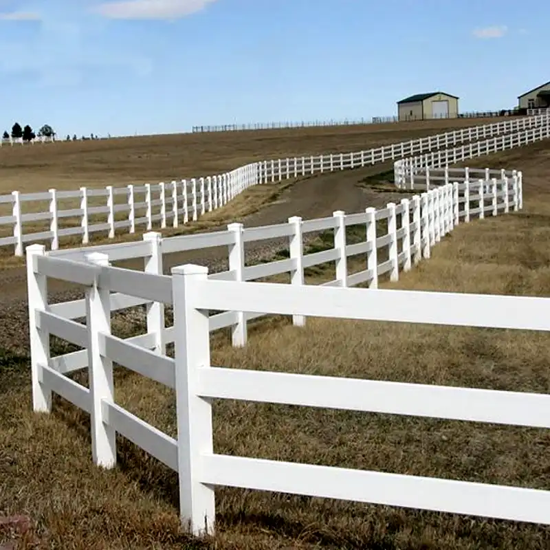 3 rail vinyl horse fence