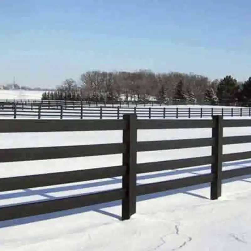black vinyl horse fence