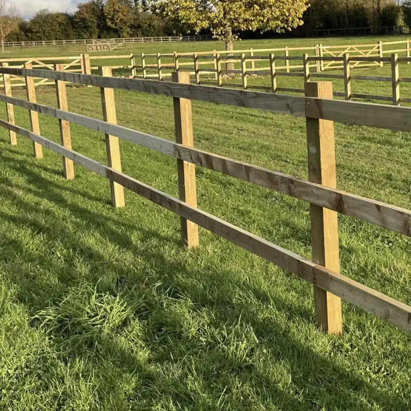 post and rail horse fence