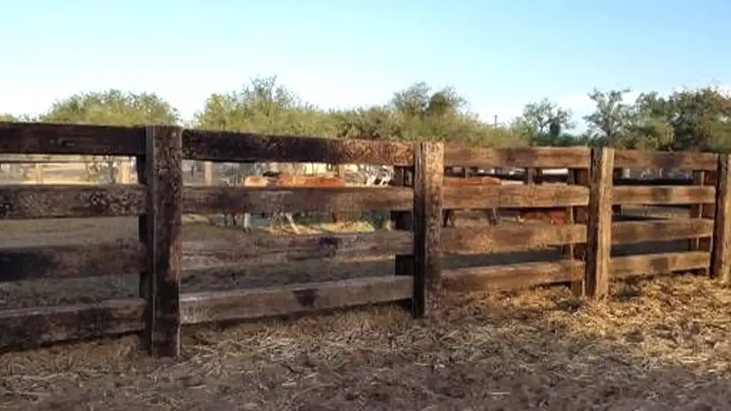 railroad tie horse fence