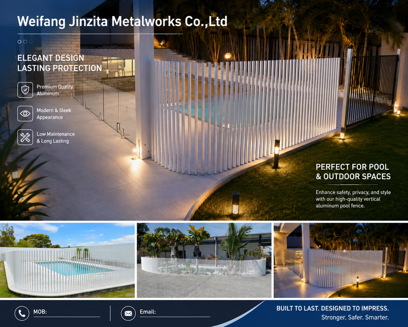 Vertical Aluminum Pool Fence